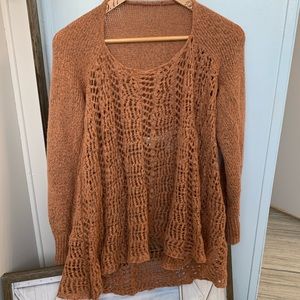 Knit crochet sweater dress